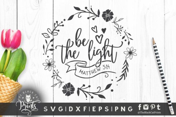 Be the Light: Matthew 5:14 Wreath Design