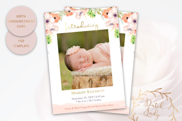 Birth Announcement Card Template 8: Integrating High-Resolution PSD Assets into Your Creative Workflow