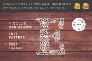 Elevating Wedding Branding with the Cutted Paper Letter E Logo Template