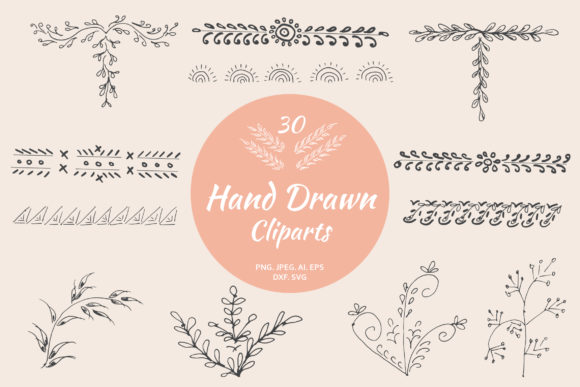 Evaluating 30 Premium Hand Drawn Cliparts for Design Projects