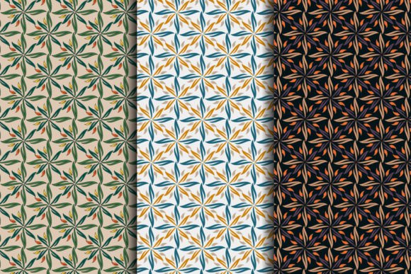 Leaf Pattern Pastel Color Vectors