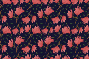 Pattern with Spring Flowers Magnolia: A Versatile Design Asset for Creators