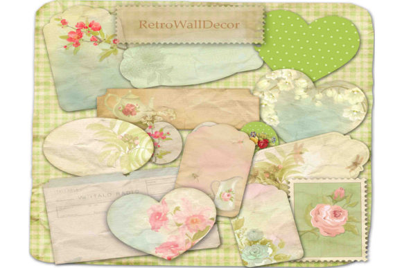 Spring Labels Romantic Label: Elevating Seasonal Projects with Vintage Floral Art