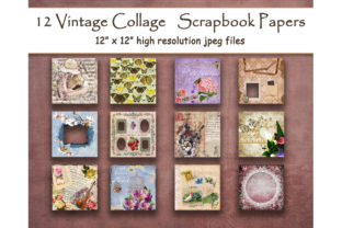 Vintage Collage Digital Paper Layout Guide